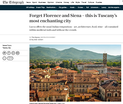 Telegraph and Mergaret praise the town