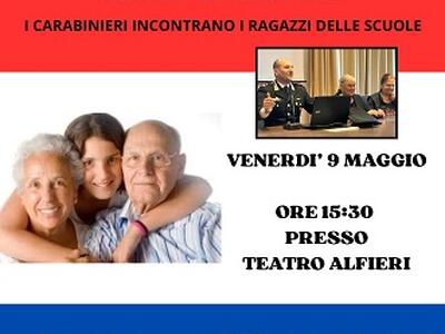 I carabinieri incontrano i ragazzi delle scuole: serve anche il loro aiuto per combattere chi truffa i loro nonni