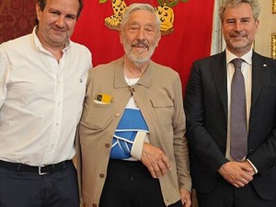 Vinicio Fruzzetti ricevuto dal sindaco e dall&#039;assessore alla sicurezza Bartolomei