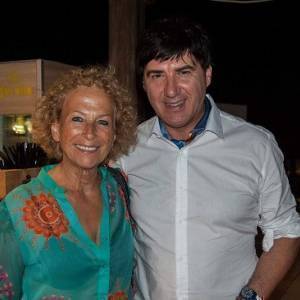 la pittrice lucchese Aurora Manfredi con il critico Gregorio Grasso