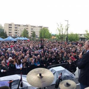 Sindaco sul palco