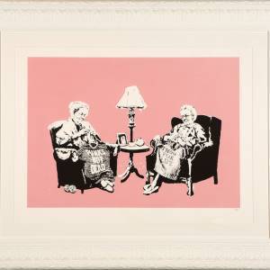 Banksy, Grannies, serigrafia su carta, 76x56cm Courtesy of Deodato arte
