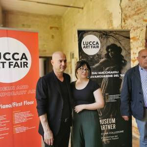 conferenza stampa Lucca Art Fair _ Batoni, Muscatelli, Ragghianti